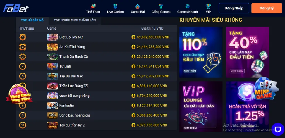 Khuyến Mãi Chào Mừng f1688 win